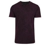 Build Your Brand Acid Washed Tee, T-Shirt Uomo, Berry Black, L