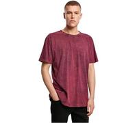 Build Your Brand Acid Washed Tee, T-Shirt Uomo, Berry Black, M