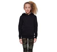 Build Your Brand Basic Kids-Felpa con Cappuccio, Nero, 122 cm-128 cm Bambino