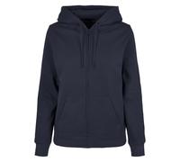 Build Your Brand Bb009 - Felpa con Cappuccio da Donna Basic Zip, Blu Navy, XS