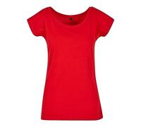 Build Your Brand Bb013-ladies Wide Neck Tee, T-Shirt Donna, Cityred, S