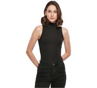 Build Your Brand Body Donna Senza Maniche Collo Alto Cotone Elastan Nero Bianco