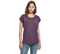 Build Your Brand Maglietta da Donna Extended Shoulder Tee T-Shirt, Purplenight, M