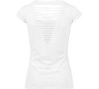 Build Your Brand T-shirt Donna Ladies Back Cut Tee Bianco XS