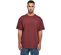 Build Your Brand BY102-Heavy Oversize Tee, T-Shirt Uomo, Rosso (Cherry), S