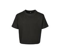 Build Your Brand By114-girls Cropped Jersey Tee T-Shirt, Nero, 122 cm-128 cm Bambine e Ragazze