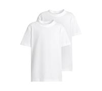 Build your Brand By116a-kids Basic Tee 2 Pack T-Shirt, Bianco e Bianco, 122 cm-128 cm Bambini e Ragazzi