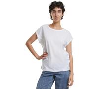 Build Your Brand By138-ladies Organic Extended Shoulder Tee T-Shirt, Bianca, XS Donna