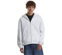 Build your Brand By285-fluffy Zip Hoody Felpa con Cappuccio, Bianco, XXL Uomo