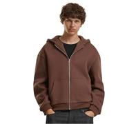Build your Brand By285-fluffy Zip Hoody Hooded Sweatshirt, Cioccolato, L Uomo