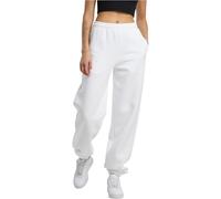 Build your Brand By291-ladies Fluffy Sweatpants Pantaloni di Tuta, Bianco, S Donna