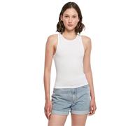 Build your Brand Donna Racer Back Top Canottiera, Bianco, M