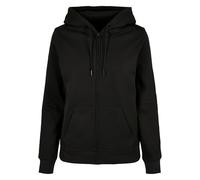 Build Your Brand Ladies Basic Zip Hoody Felpa con Cappuccio, Nero, S Donna