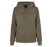 Build Your Brand Felpa con Cappuccio da Donna Basic con Zip, Oliva, M