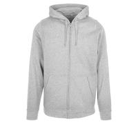 Build Your Brand Felpa con Cappuccio da Uomo Basic Zip, Grigio mlange, XL