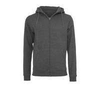 Build Your Brand Felpa con Cappuccio e Zip Intera Semplice Uomo (RW8837)