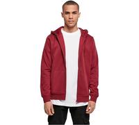 Build Your Brand Felpa con Cappuccio Heavy Zip, Bordeaux, XXXXXL Uomo