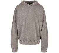 Build Your Brand Felpa con Cappuccio Oversize Lavaggio acido Uomo (RW8370)