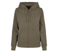 Build Your Brand Felpa con Cappuccio da Donna Basic con Zip, Oliva, L