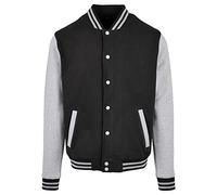 Build Your Brand Giacca da Uomo, Black/Heather Grey, L