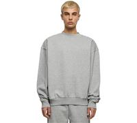 Build your Brand Girocollo in Cotone Ultra Resistente Maglia di Tuta, Grigio Erica, XS Uomo