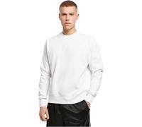 Build Your Brand Girocollo oversize di alta qualità Maglione da Uomo, bianco, L