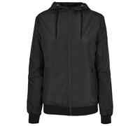 Build Your Brand Jacke Ladies Recycled Windrunner Giacca da Donna, Nero, L
