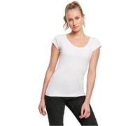 Build Your Brand Ladies Back Cut Tee, T-Shirt Donna, Bianco, XS