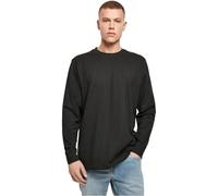 Build Your Brand Longsleeve with Cuffrib - T-Shirt Uomo, Black, M - BY091-00007-0046