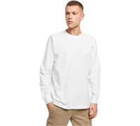 Build Your Brand Longsleeve with Cuffrib, T-Shirt Uomo, White, S