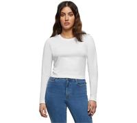 Build your Brand Maglia a Maniche Lunghe da Donna T-Shirt, Bianco, XL