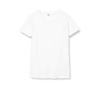 Build Your Brand Maglietta a Maniche Corte T-Shirt, Bianca, 122 cm-128 cm Bambine e Ragazze