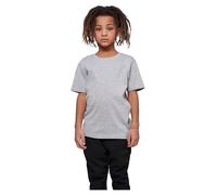 Build Your Brand Maglietta Basic Per Bambini, T Shirt E Ragazzi, Grigio (Grey), 110-116
