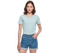 Build your Brand Maglietta Cropped da Donna T-Shirt, Blu Oceano, M