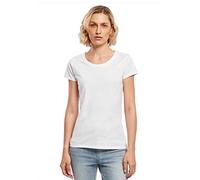 Build Your Brand Maglietta da Donna Basic, a Maniche Corte, con Scollo Rotondo, in Cotone, Disponibile in Diversi Colori, Taglie XS-5XL, Bianco, L