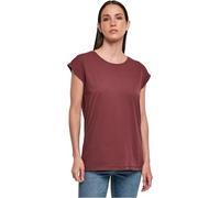 Build Your Brand Ladies Organic Extended Shoulder Tee T-Shirt, Ciliegia, L Donna