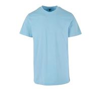Build Your Brand By190-acid Washed Round Neck Tee T-Shirt, Blu Baltico, L Uomo
