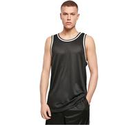 Build Your Brand Mesh Tanktop Ghetta sul Collo, Black/White, L Uomo