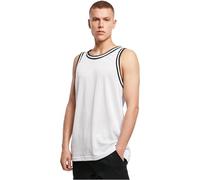 Build Your Brand Mesh Tanktop Ghetta sul Collo, White, L Uomo