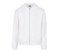 Build your Brand Morbido Felpa con Cappuccio e Zip Uomo Stampabile Caldo