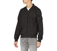 Build Your Brand Nylon Bomber Jacket, Nero (Black 00007), Small Uomo