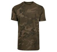 Build Your Brand Round Neck Tee T-Shirt, Olive Camo, 3XL Uomo