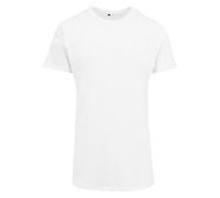 Build Your Brand Maglietta Shaped Long Tee Uomo a Maniche Corte Bianco XS