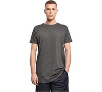 Build Your Brand Shaped Long Tee - Maglietta a Maniche Corte Uomo, Grigio (Charcoal), S
