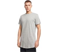 Build Your Brand Shaped Long Tee - Maglietta a Maniche Corte Uomo, Grigio (Heather Grey), XS