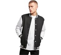 Build Your Brand Sweat College Jacket Giacca, Multicolore (Blk/Wht 00050), XL Uomo