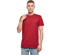 Build Your Brand T-Shirt Round Neck, Burgundy, 5XL Uomo