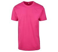 Build Your Brand T-Shirt Round Neck, Hibiskus Pink, XL Uomo