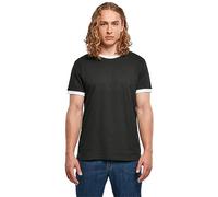 Build your Brand tè Ringer T-Shirt, Nero/Bianco, 4XL Uomo