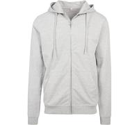 Build Your Brand Terry Zip Hoody - Giacca di Sudore Uomo, Heather Grey, S - BY082-00431-0051